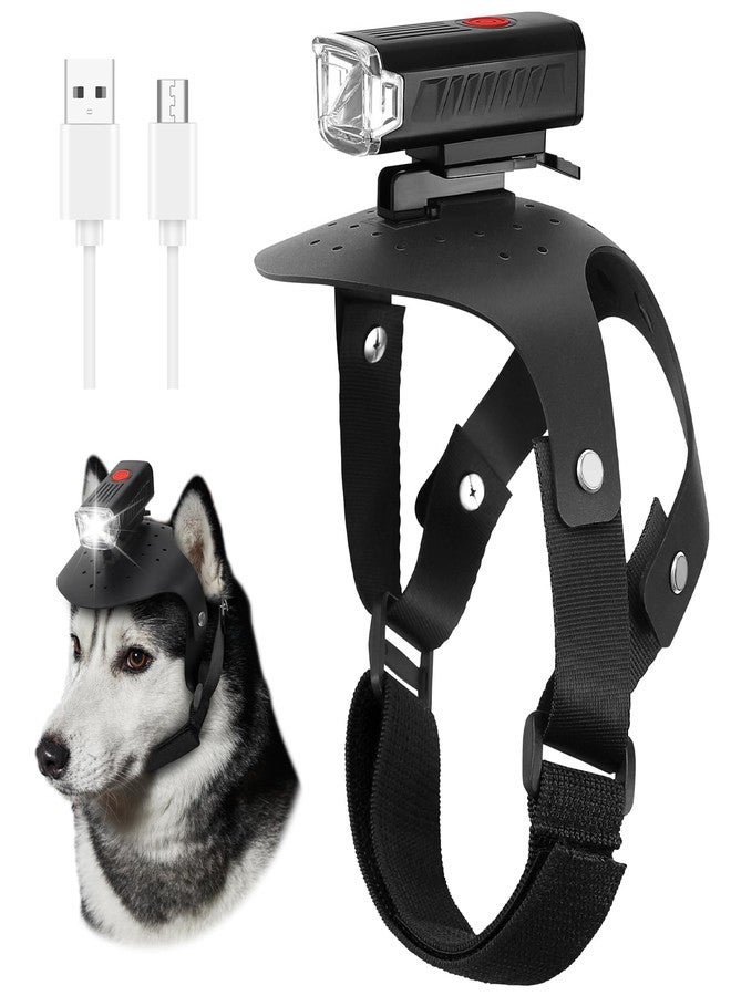 Wercokt Dog Head Lights for Small and Medium Sized Dogs, 3 Light Modes Dog Collar Light, USB Rechargeable Waterproof Pet Walking Accessories, for Dog Lights for Night Walking Camping - Image 1